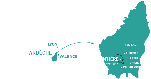 Carte de situation de l'Ardèche